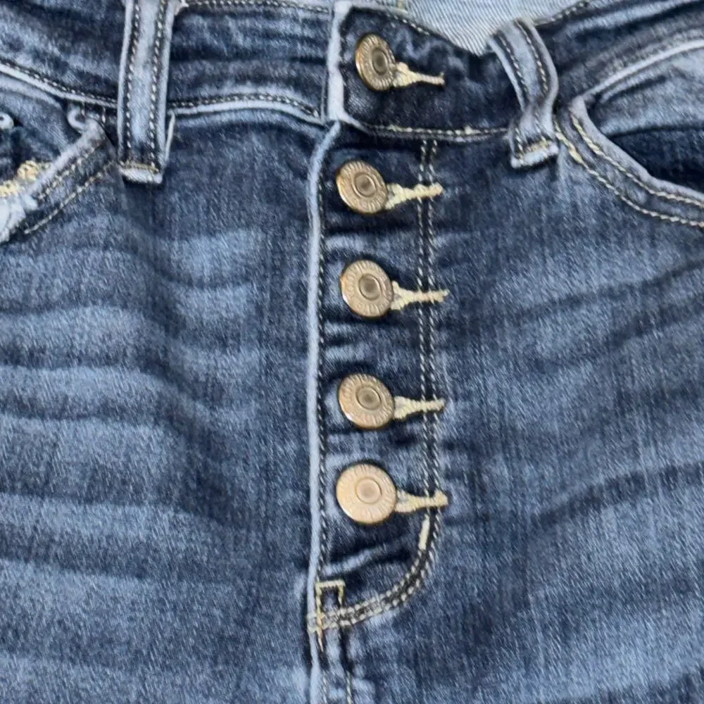 Judy Blue Penelope High Rise Button Fly Skinny Fit Jeans Women's Size 11/30 Blue